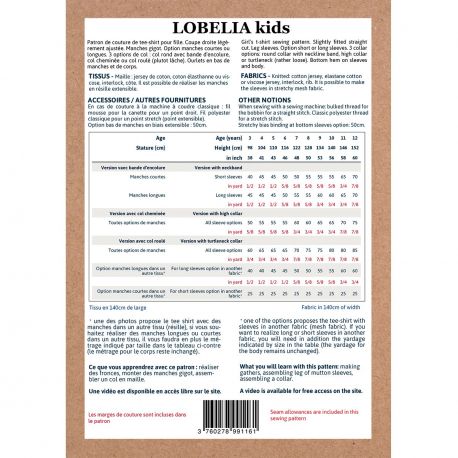 Lobelia T-Shirt für Kinder, Ikatee Papierschnittmuster