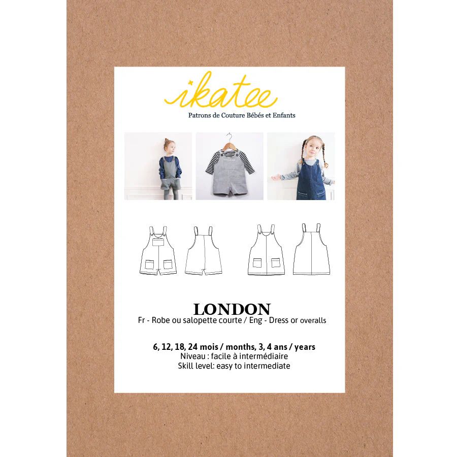 London Overall für Kinder, Ikatee Papierschnittmuster