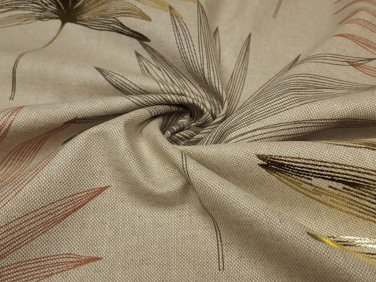 Luxury Palm beige/terracotta/gold