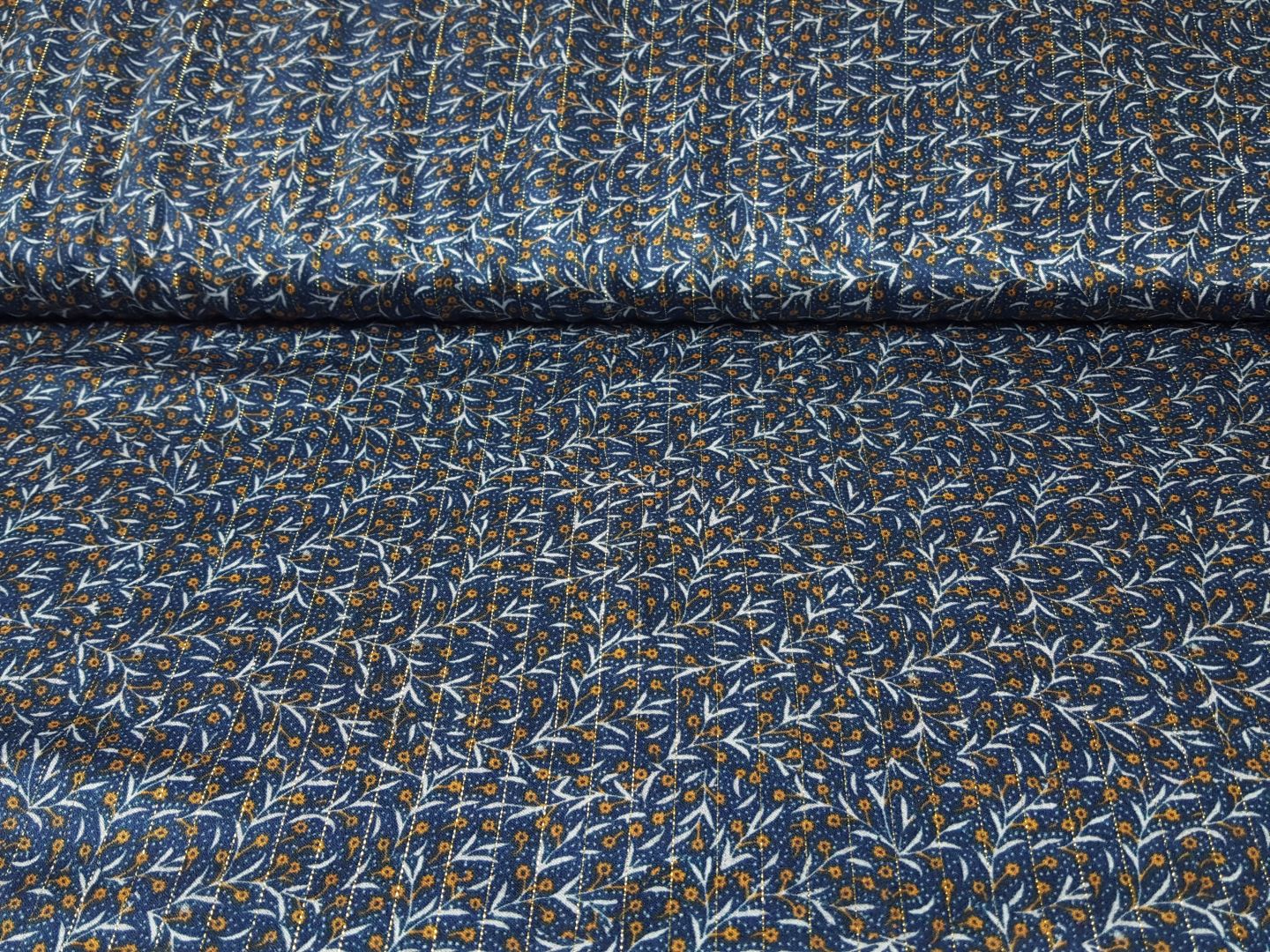 Maggie denim/ocker/weiss/gold