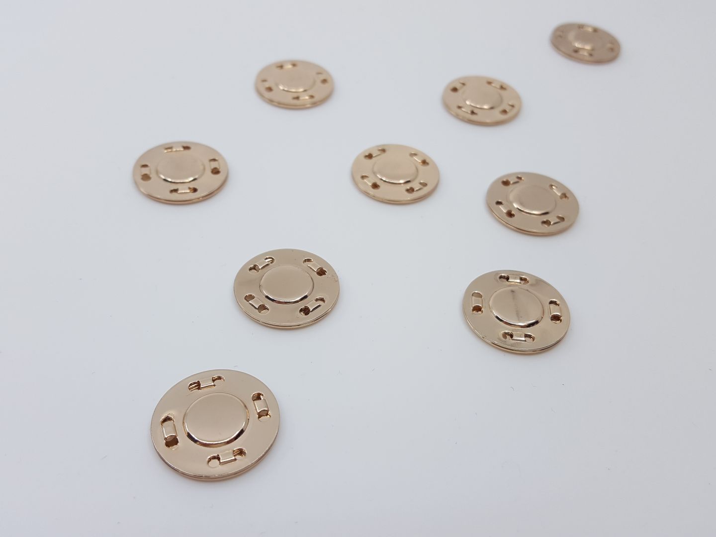 Magnetischer Annähdruckknöpfe gold 12mm
