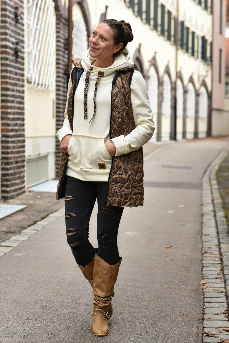 Papierschnittmuster X-te Hoodie Damen von Fadenkäfer