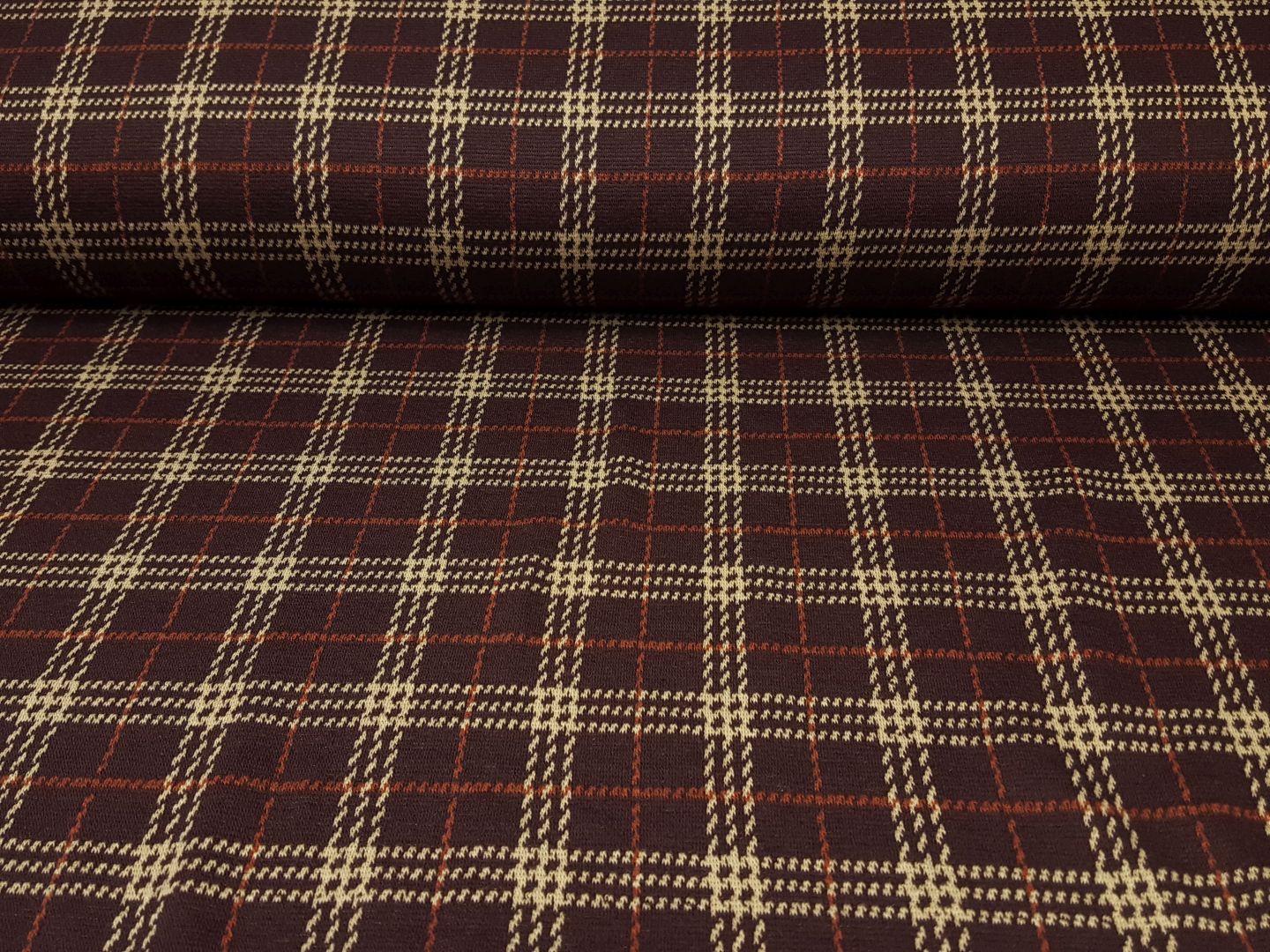 Medine bordeauxviolett/beige/rost
