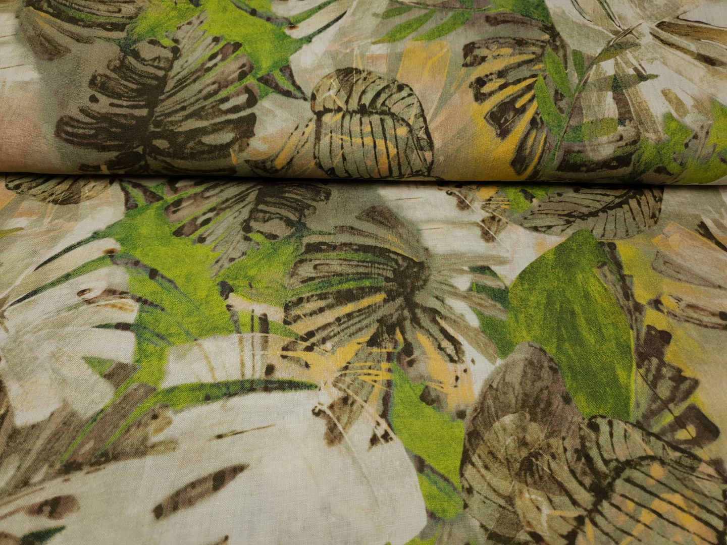 Merlinde creme/schlamm/grün