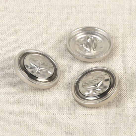 Metallknöpfe Herz 23mm silber