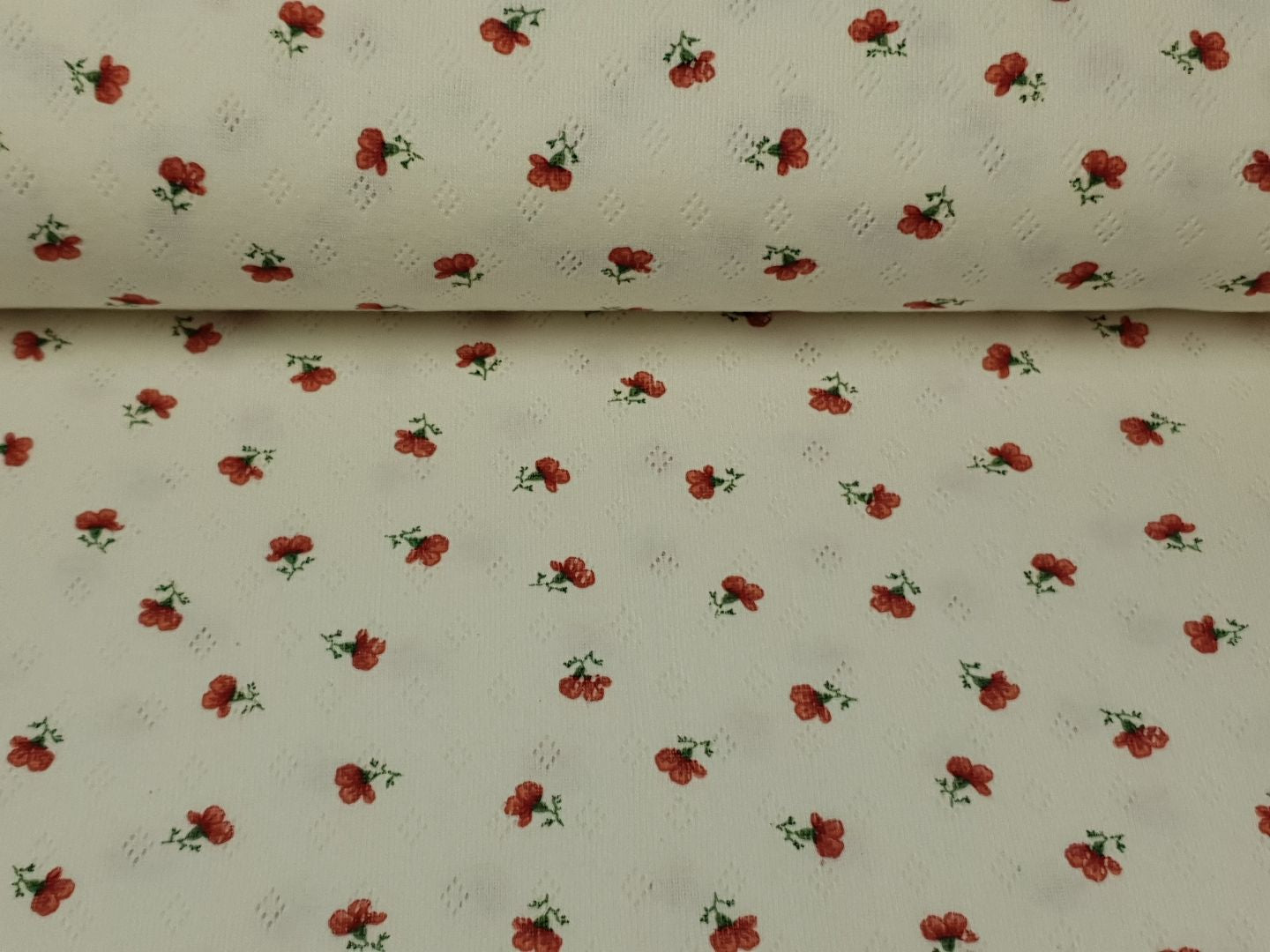 Millefleurs offwhite/rot/grün