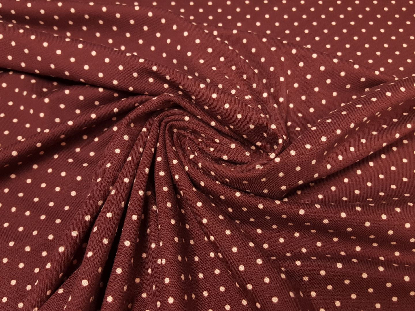 Mini Punkte bordeaux/altrosa