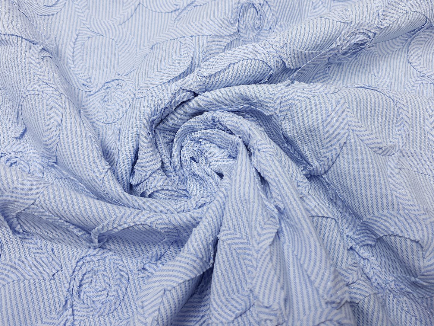 Einzelstück Mini Stripe Embroidery hellblau/weiss