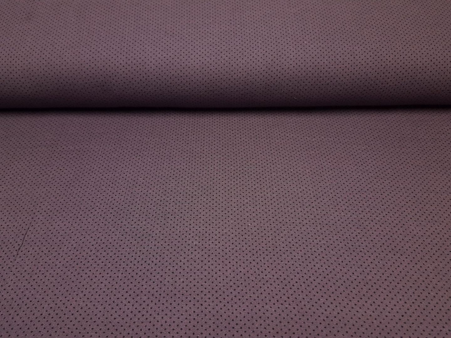 Muslin-Double Gaze mauve/schwarz