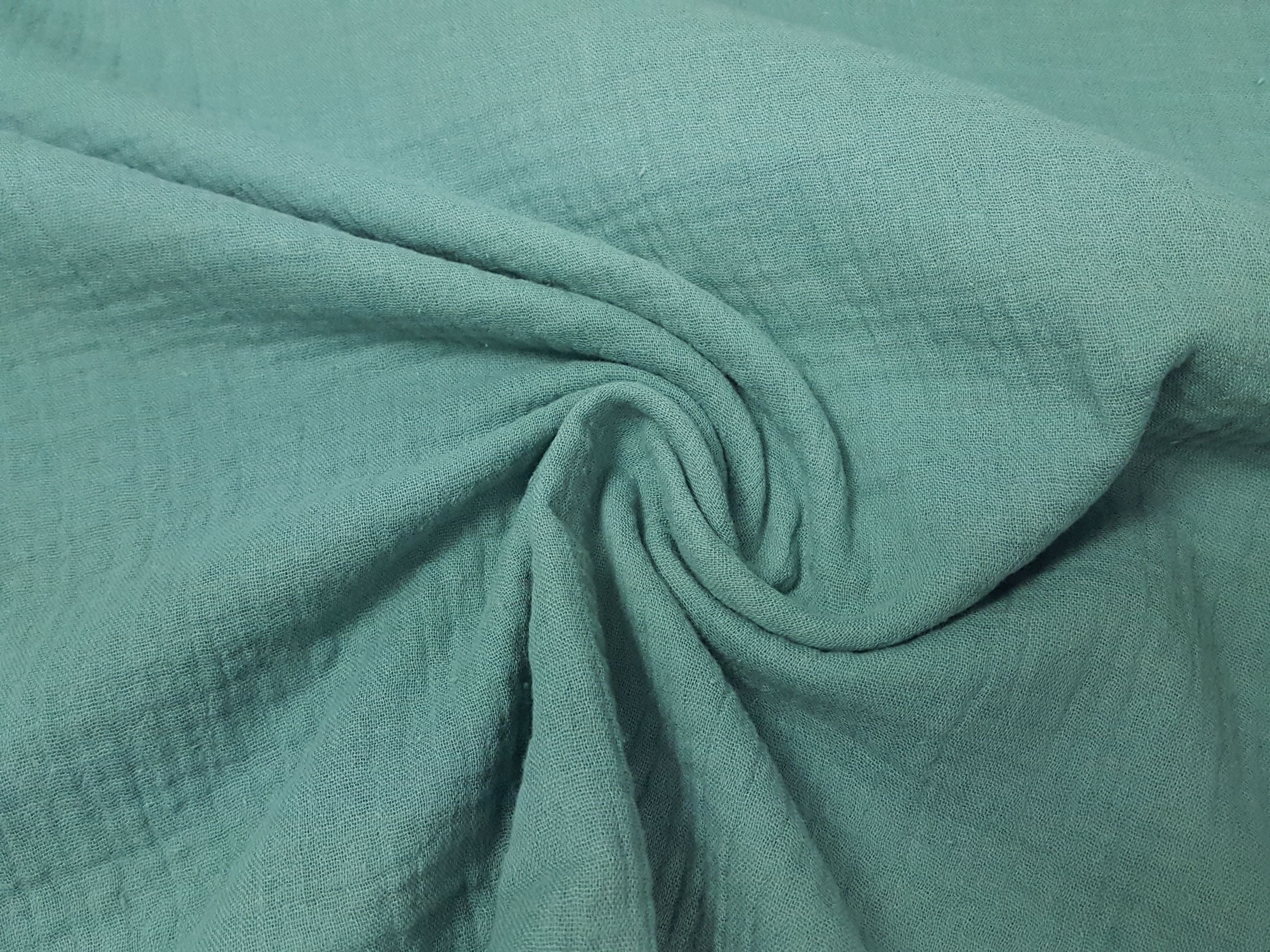 Muslin-Double Gaze dunkles aqua