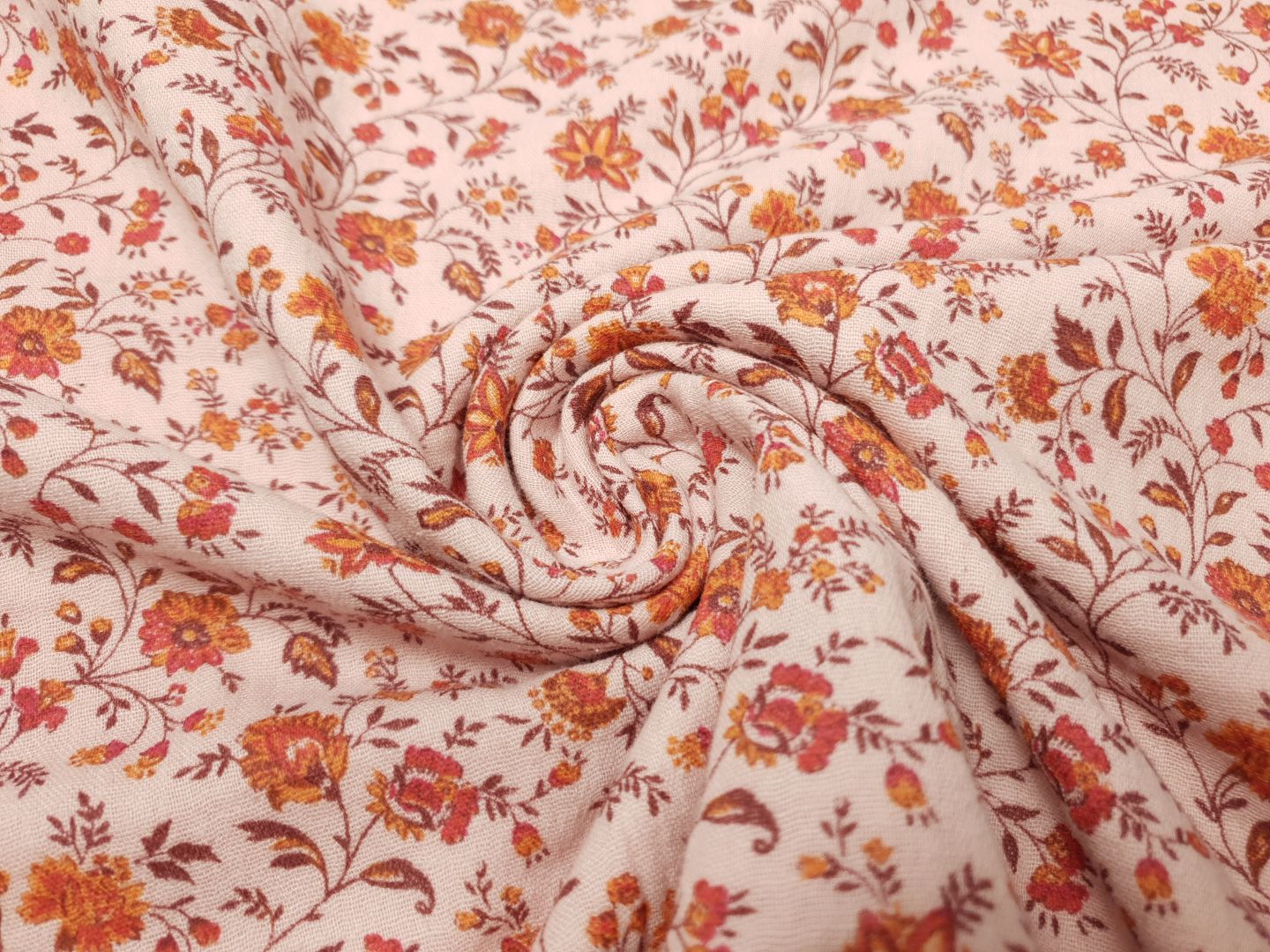 Muslin-Double Gaze Emmi altrosa/rost/orange