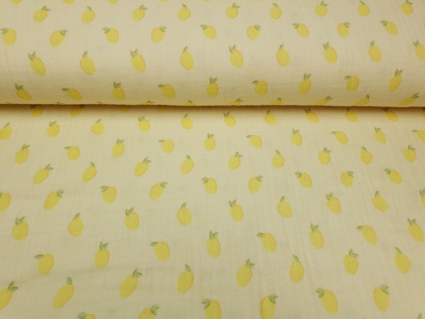 Muslin-Double Gaze Lemons vanille/gelb
