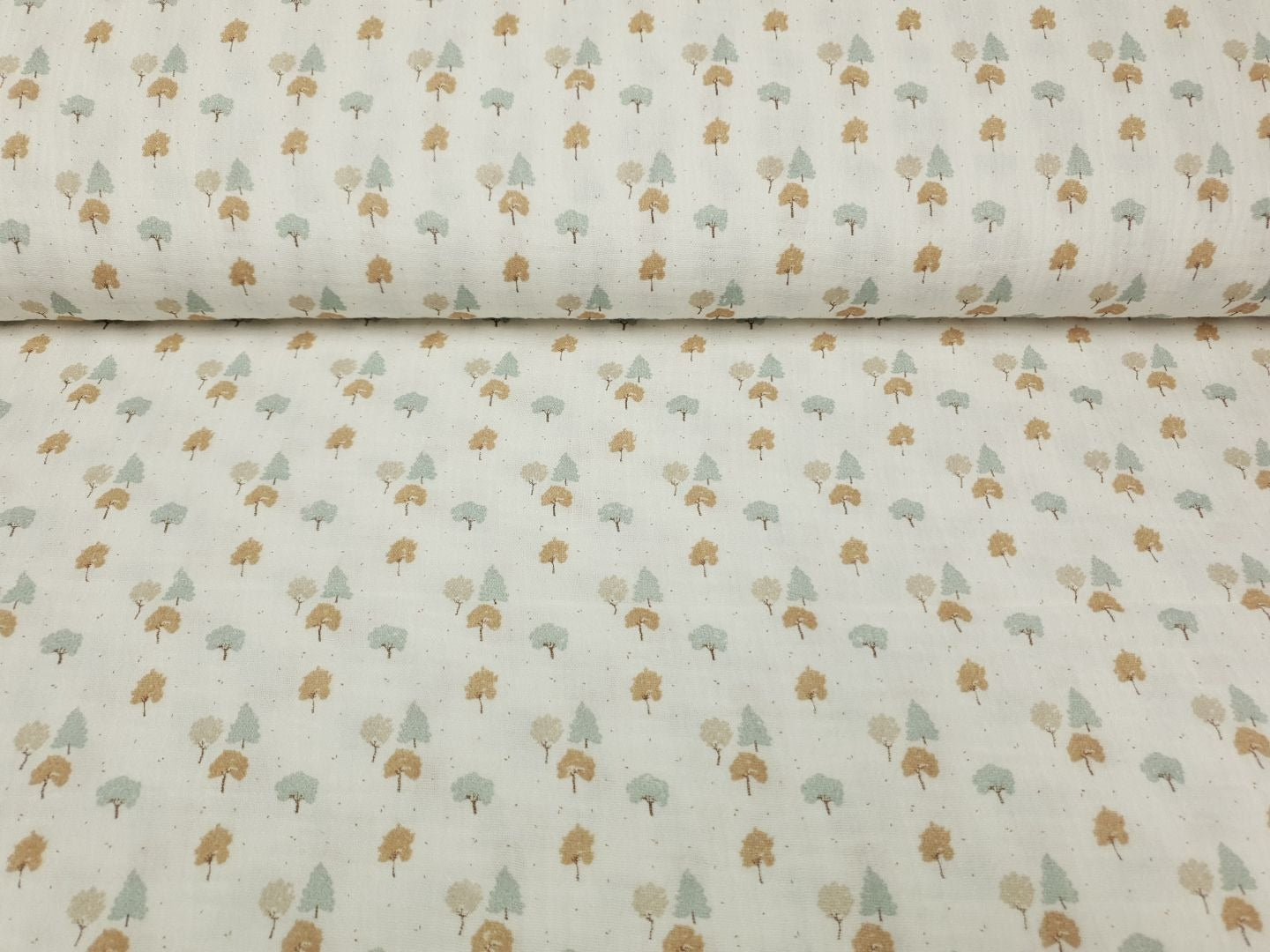 Muslin-Double Gaze Trees offwhite/beige/mint/sand