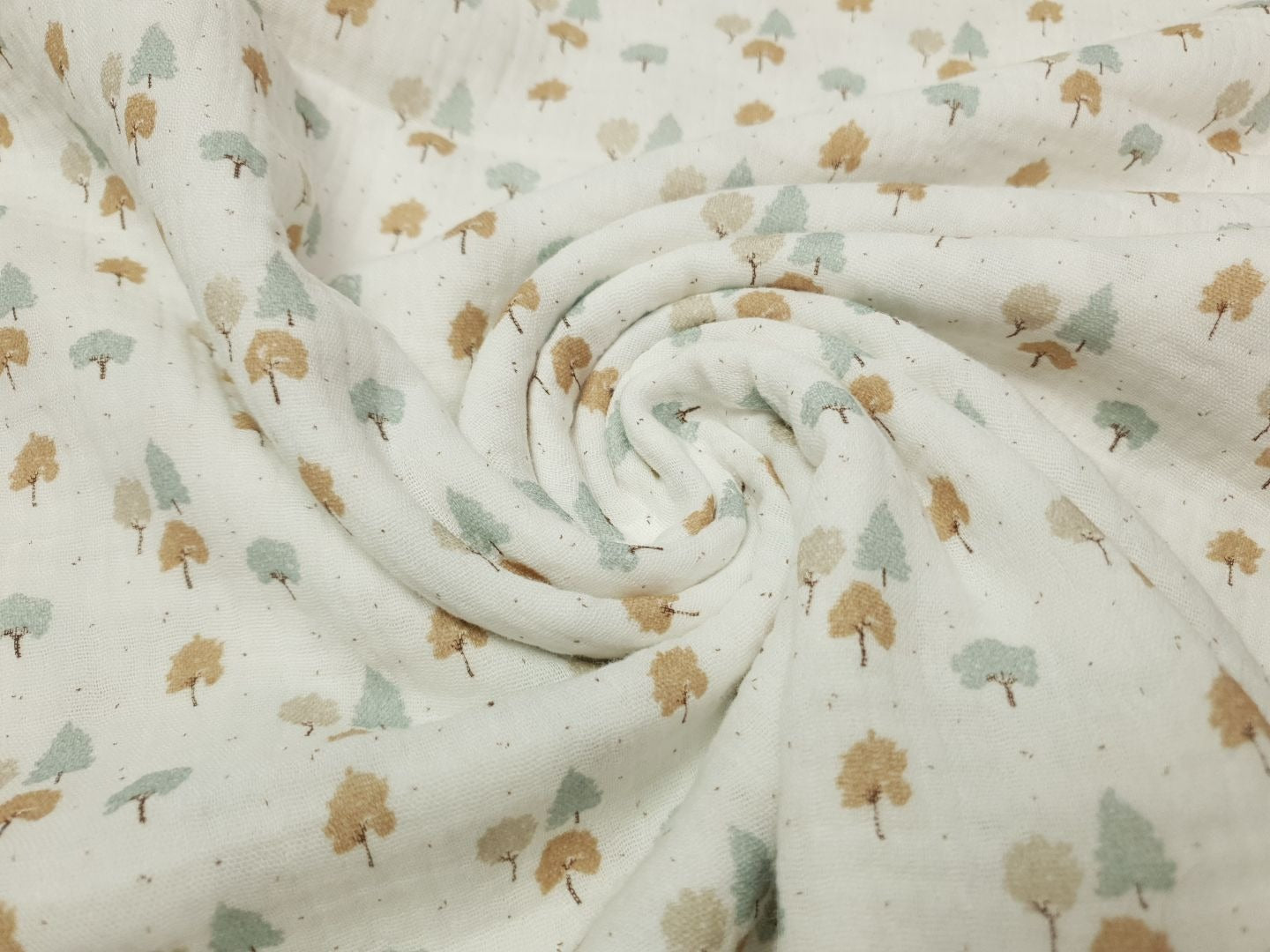 Muslin-Double Gaze Trees offwhite/beige/mint/sand
