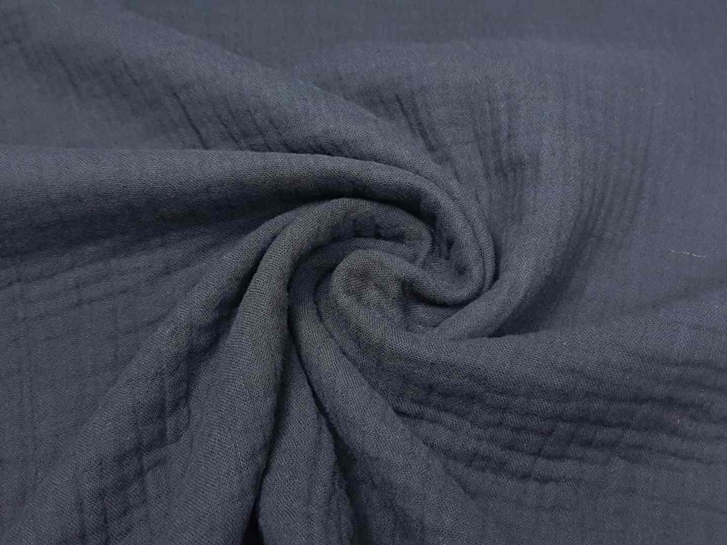 Muslin-Double Gaze uni schwarz