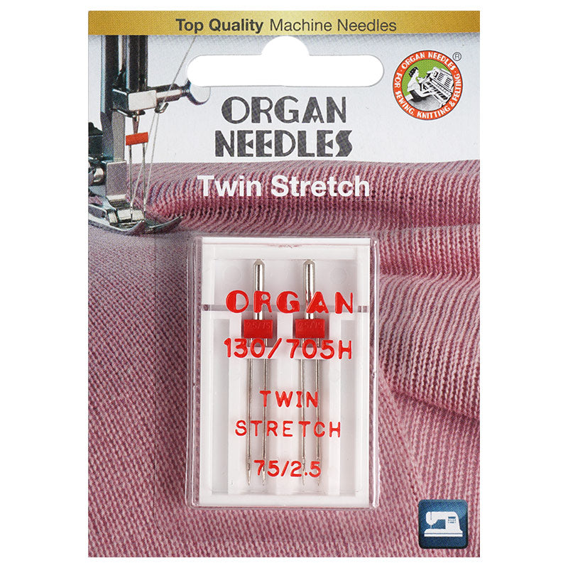 Organ 130/705 H Twin Stretch 2x 075/ 2.5 Nähmaschinennadel Zwillingsnadel