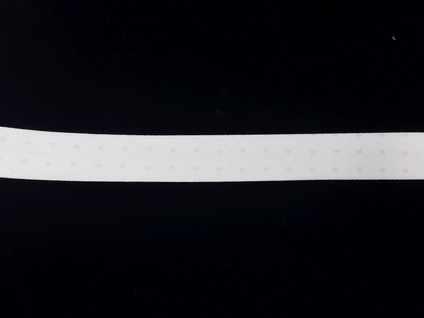 Organic Schrägband mit Sternen ecru/altrosa