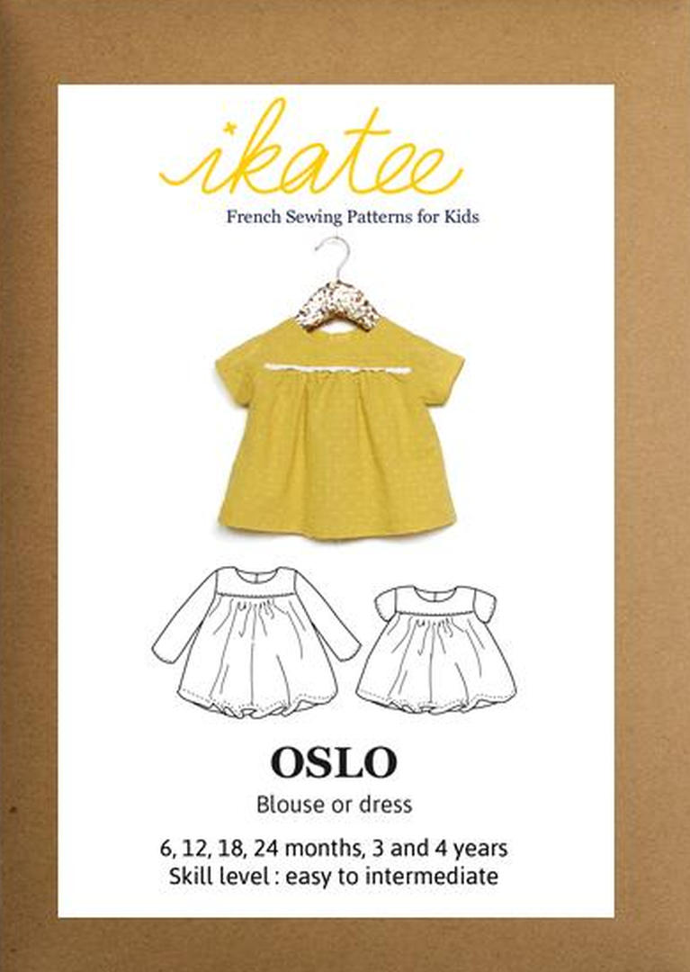 Oslo Bluse für Kinder, Ikatee Papierschnittmuster