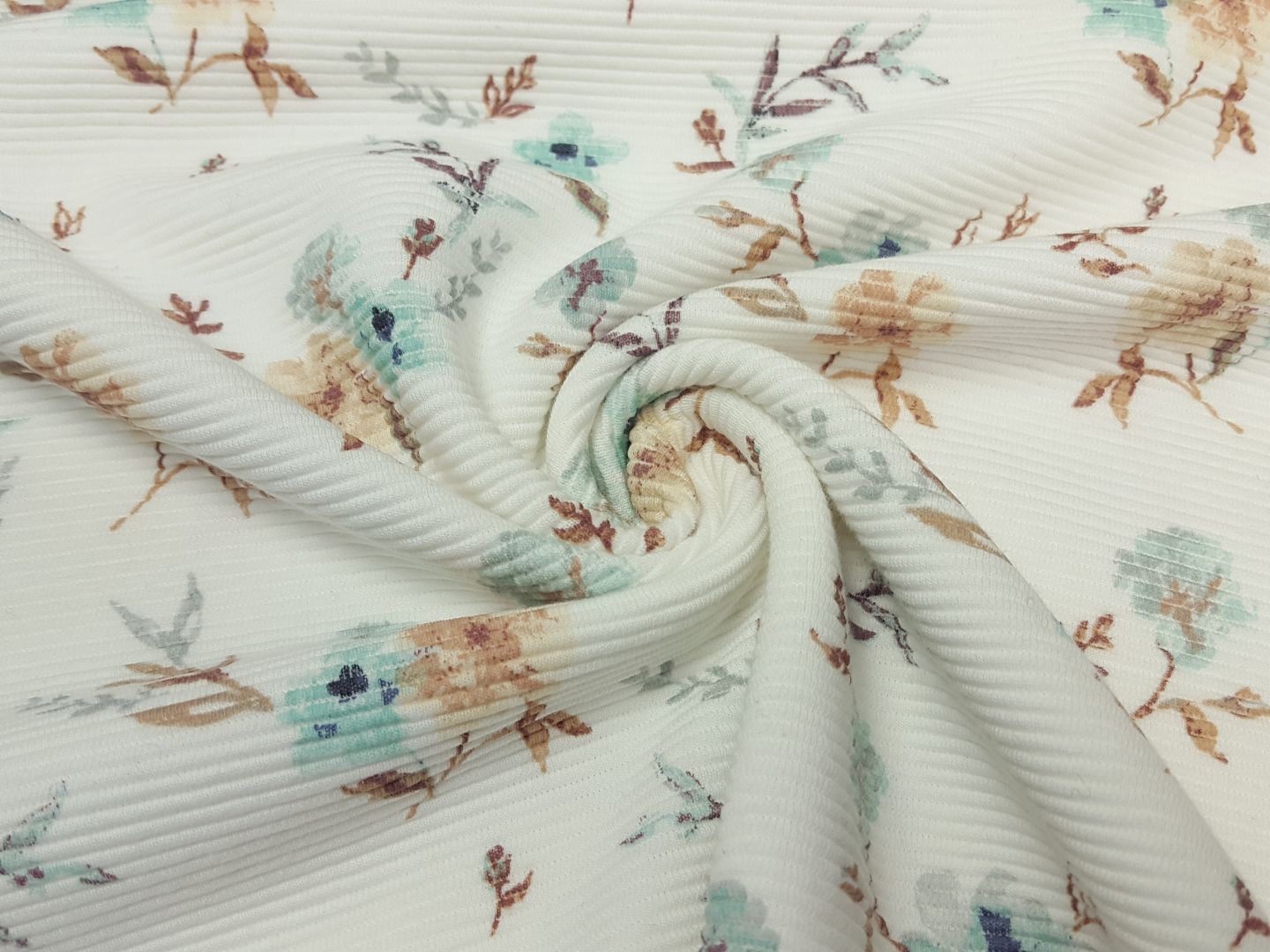 OttomanFlower offwhite/beige/aqua