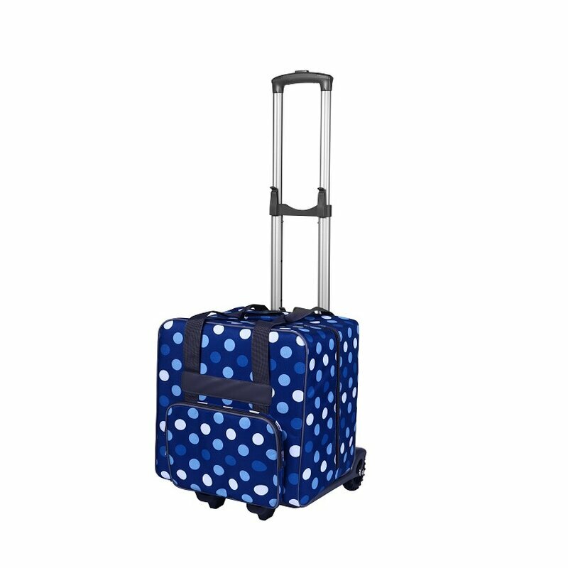 Overlockmaschinentasche mit Trolley blau