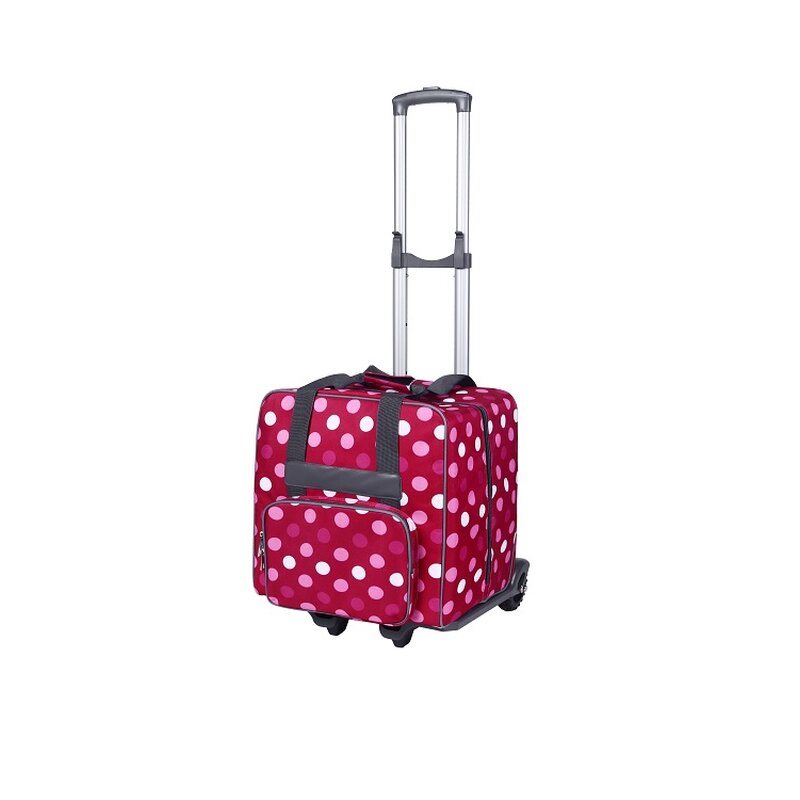 XL Overlockmaschinentasche mit Trolley rot