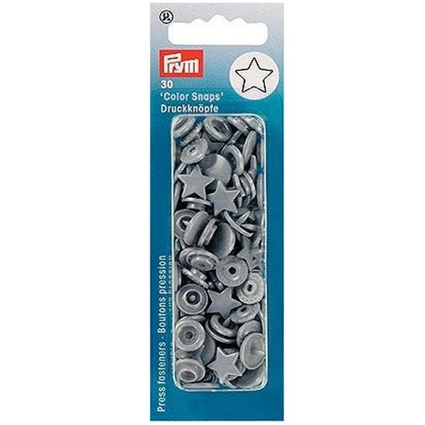 Prym Druckknöpfe Stern silbergrau