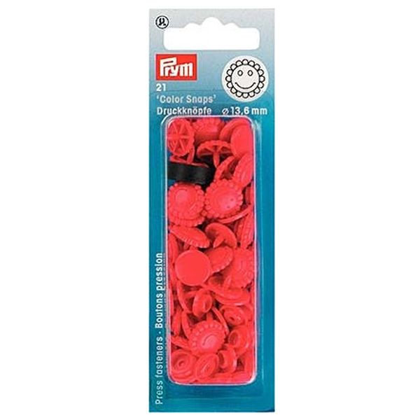 Prym Druckknöpfe Blume rot