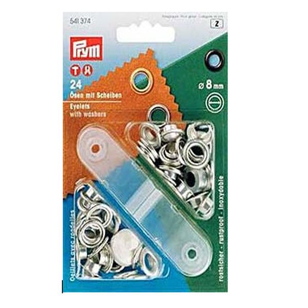 Ösen und Scheiben 8mm silberfarbig