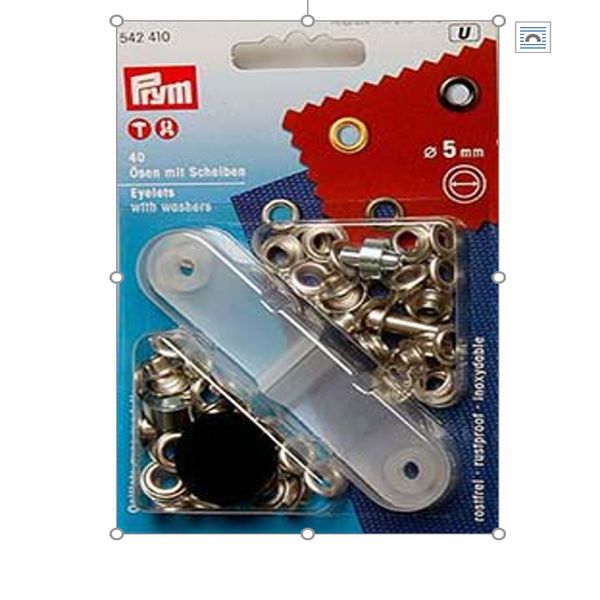 Ösen und Scheiben 5mm silberfarbig