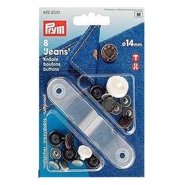 Nähfrei Jeansknöpfe 14mm altkupfer Lorbeerkranz