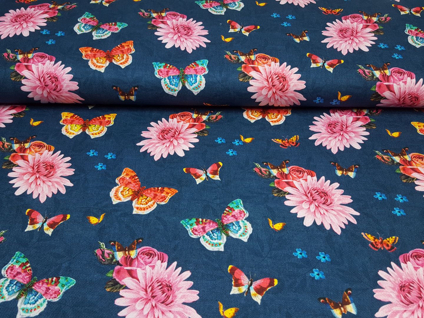 Panama jeansblau/bunt