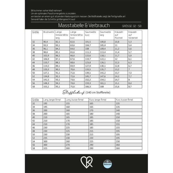 Bluse Finola Damen, Ki-ba-doo Papierschnittmuster