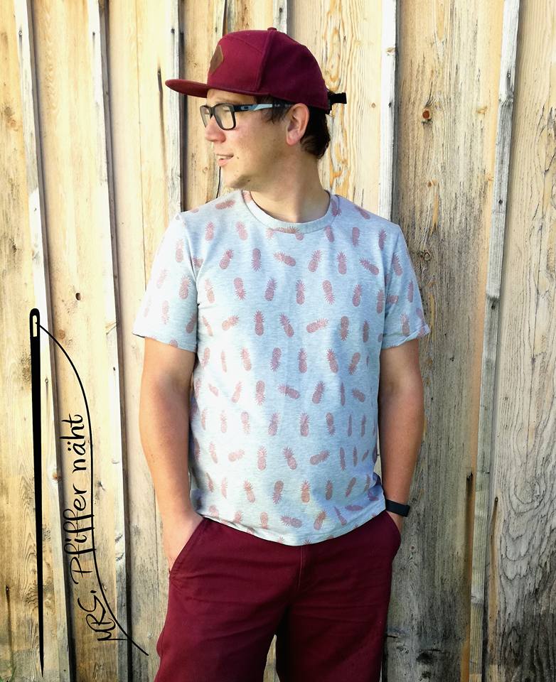 Papierschnittmuster Basicshirt Herren von Fadenkäfer
