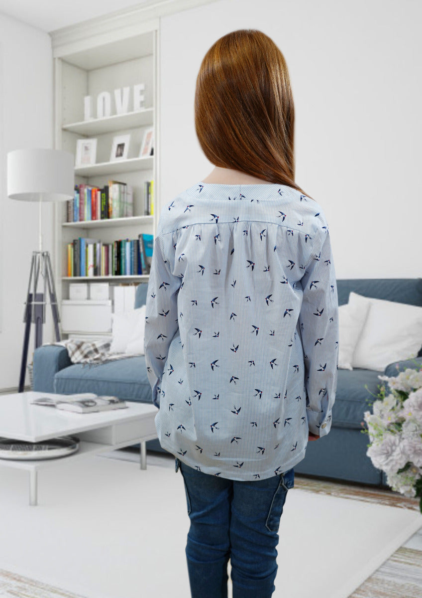 Papierschnittmuster Bluse Cleo Kinder von Fadenkäfer
