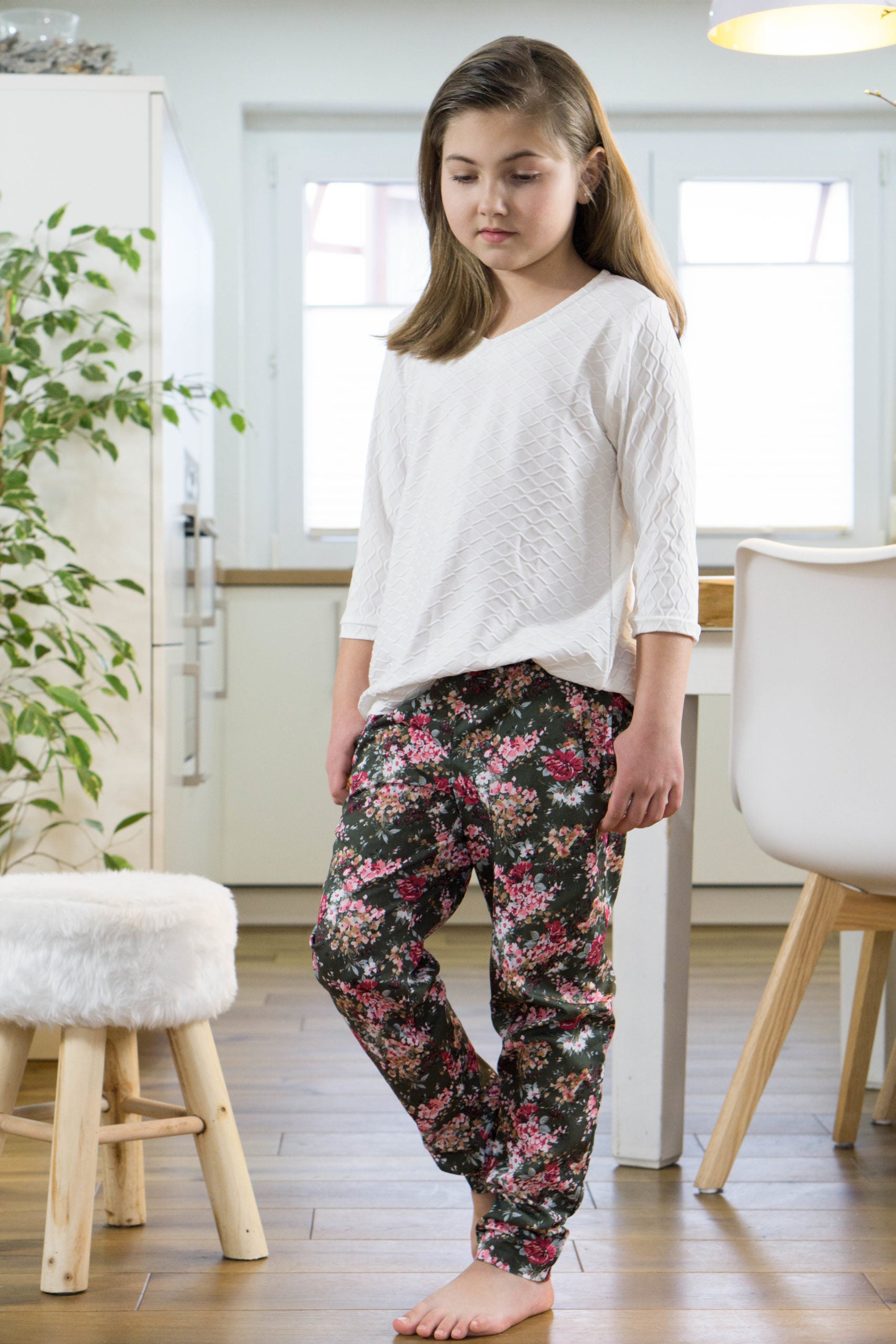 Papierschnittmuster Bluse Elena Kinder von Fadenkäfer