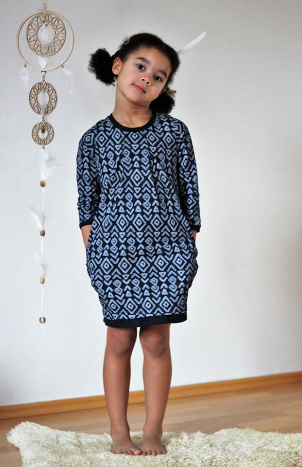 Papierschnittmuster Kleid Amelie Kinder von Fadenkäfer