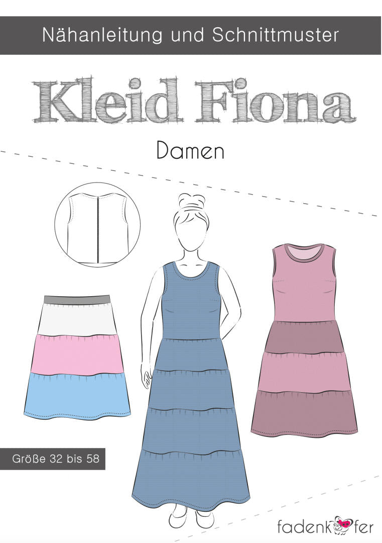 Papierschnittmuster Kleid Fiona Damen von Fadenkäfer