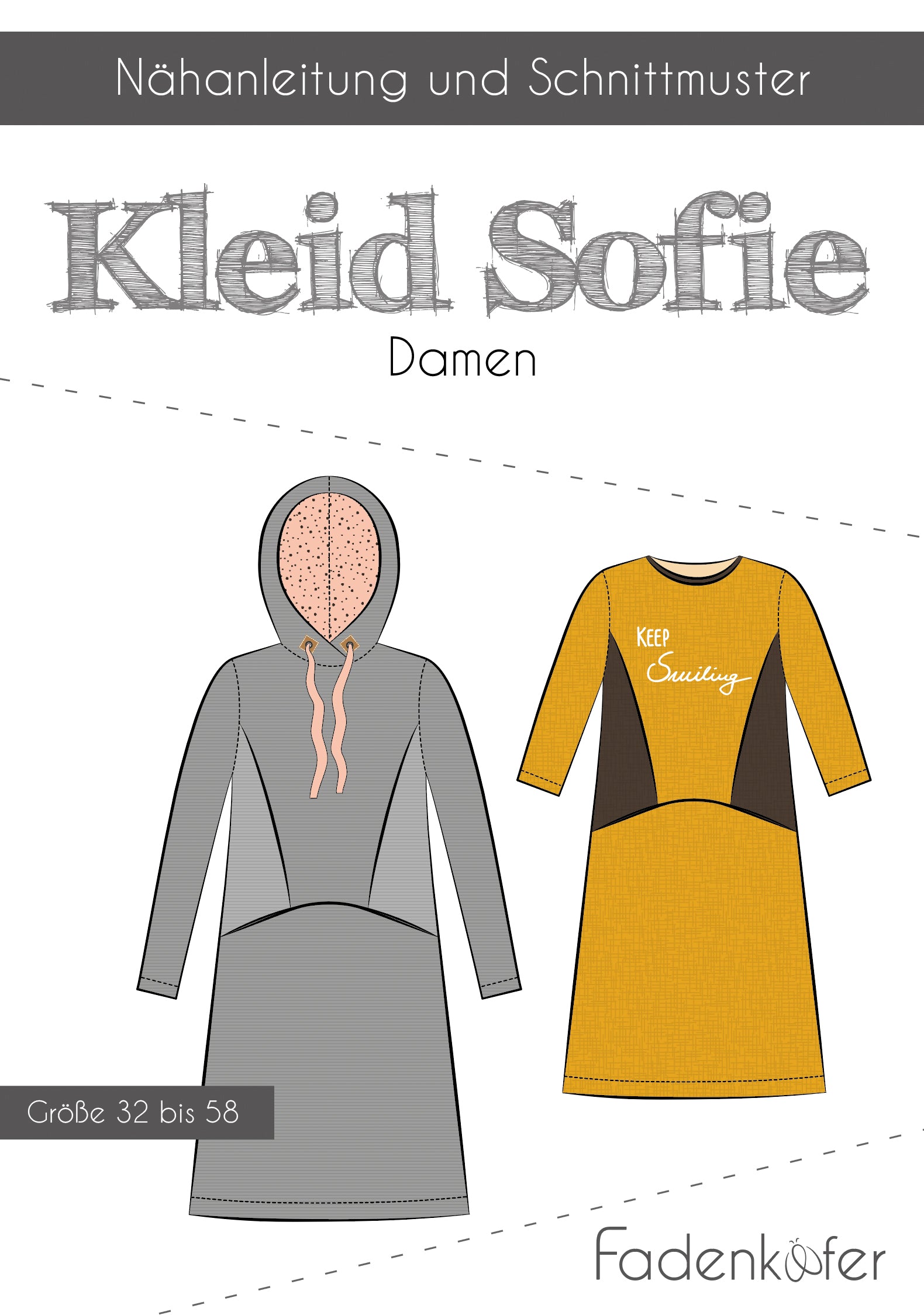 Papierschnittmuster Kleid Sofie Damen von Fadenkäfer