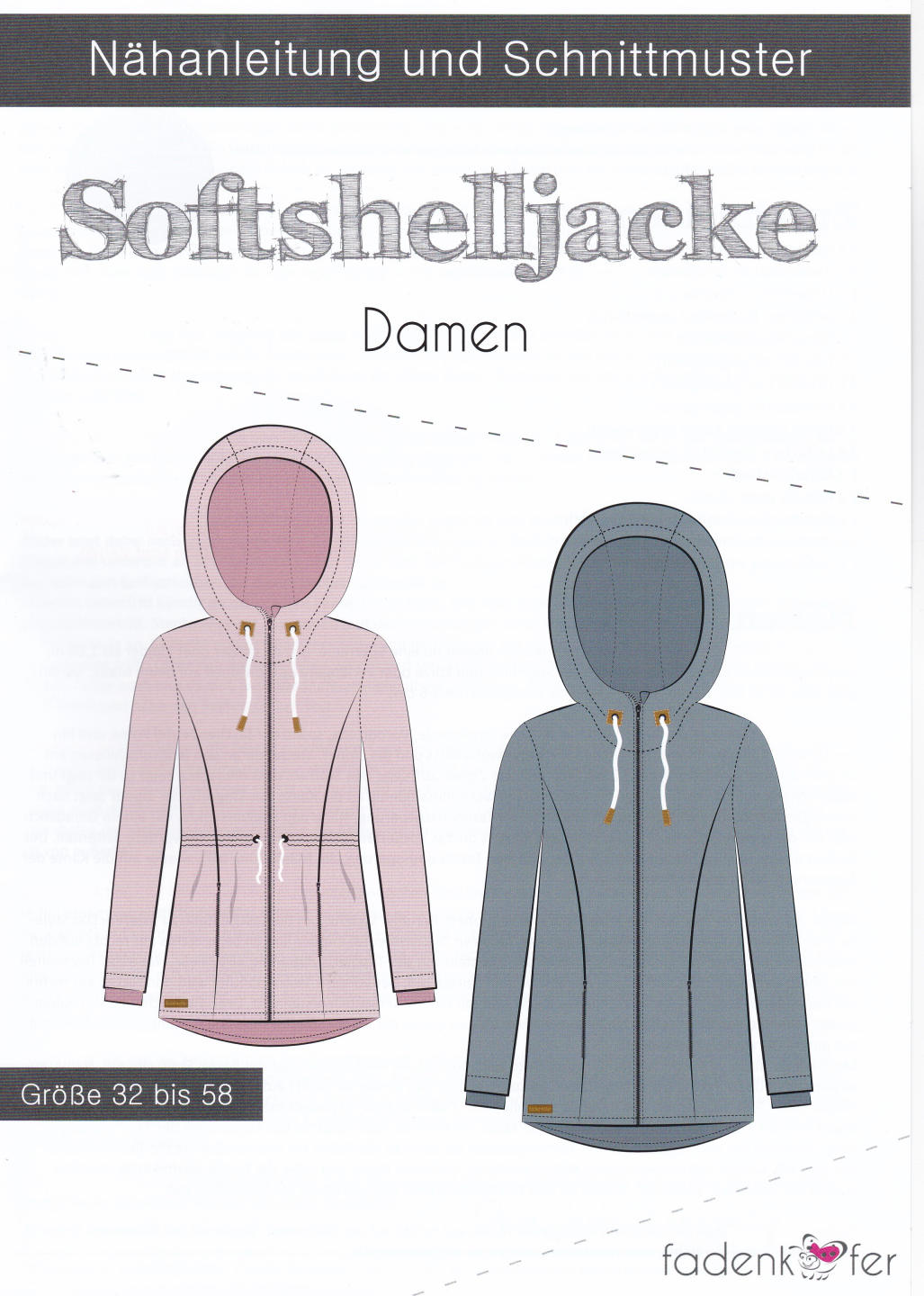 Papierschnittmuster Softshelljacke Damen von Fadenkäfer