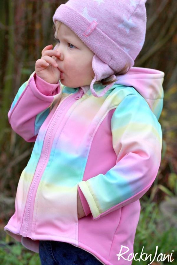 Papierschnittmuster Softshelljacke Kinder von Fadenkäfer