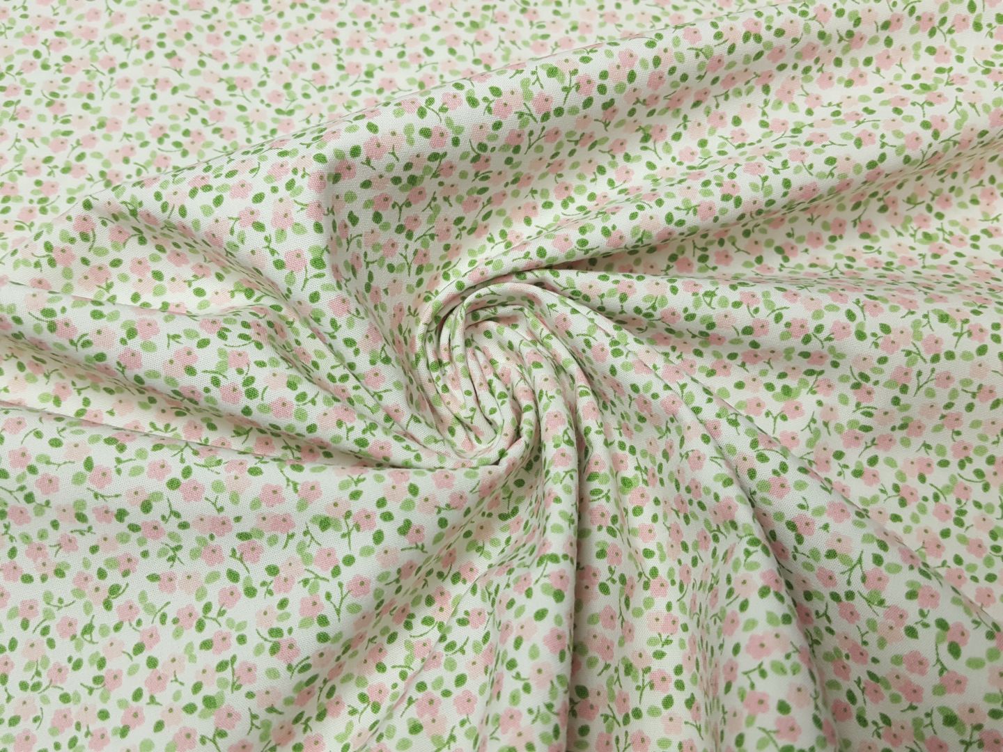 Pastelle Fleur offwhite/grün/rosa