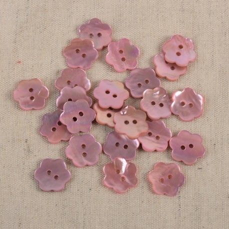 Perlmuttknöpfe Blume 15mm rosa