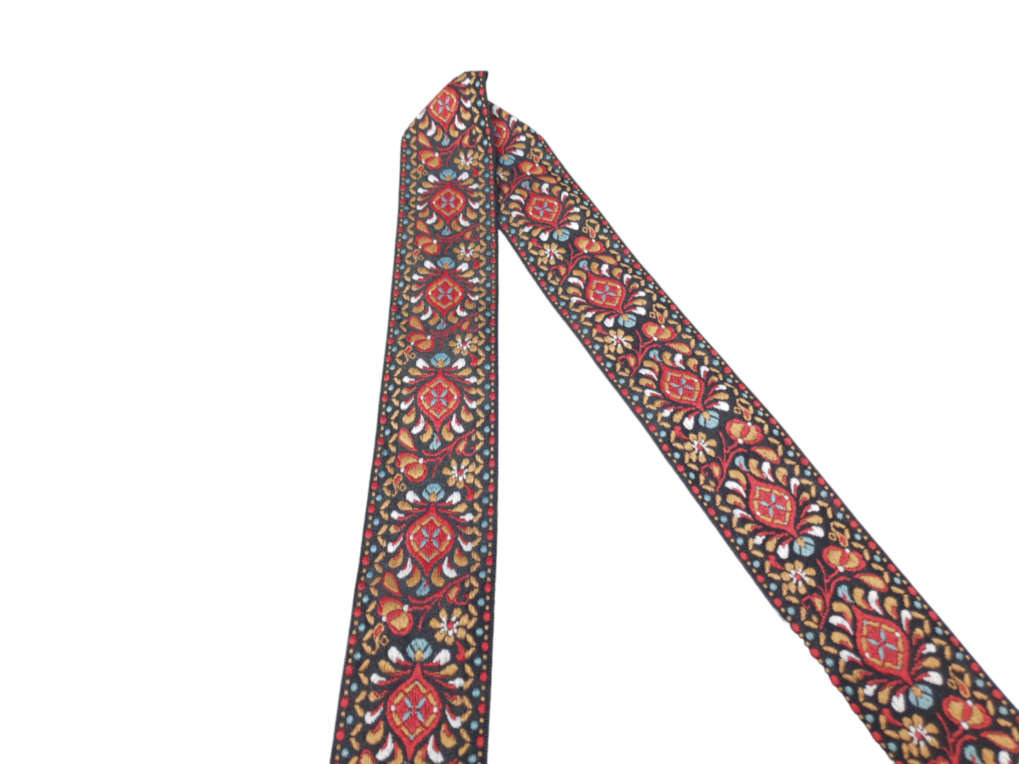 Jacquardborte Persia 50mm bordeaux/camel