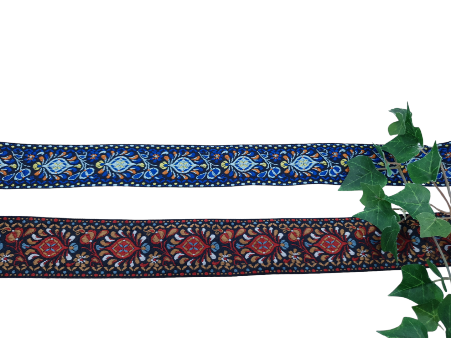 Jacquardborte Persia 50mm bordeaux/camel