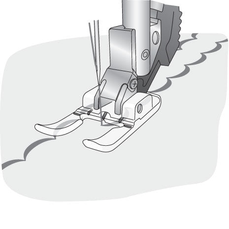 Pfaff transparenter offener Applikationsfuss für IDT System