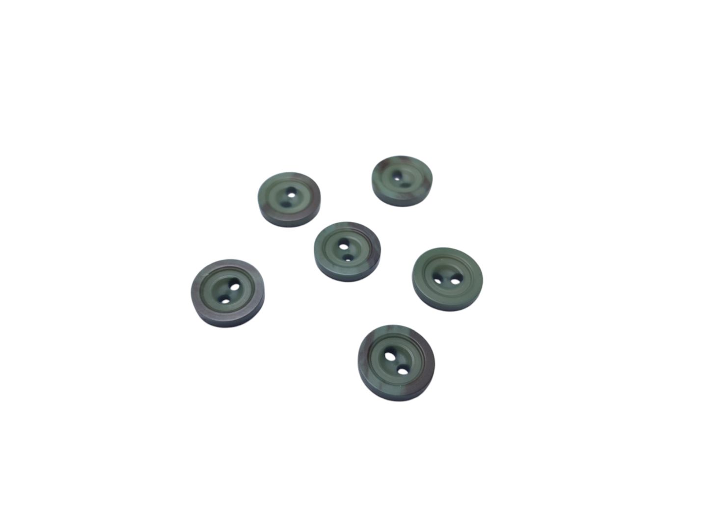 Kunststoffknöpfe mit Rand army 12mm