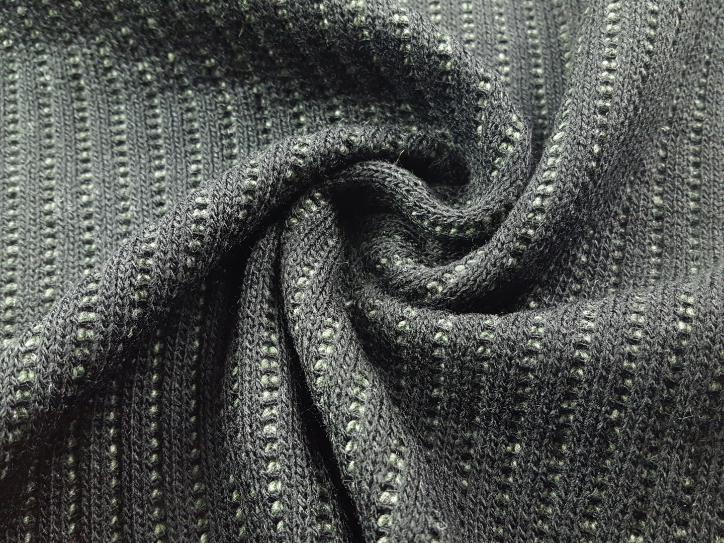 Pizzo Coca doubleface tannengrün/schwarz meliert