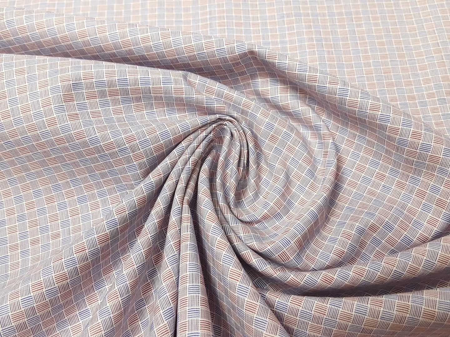 Popeline blau/weiss/rot