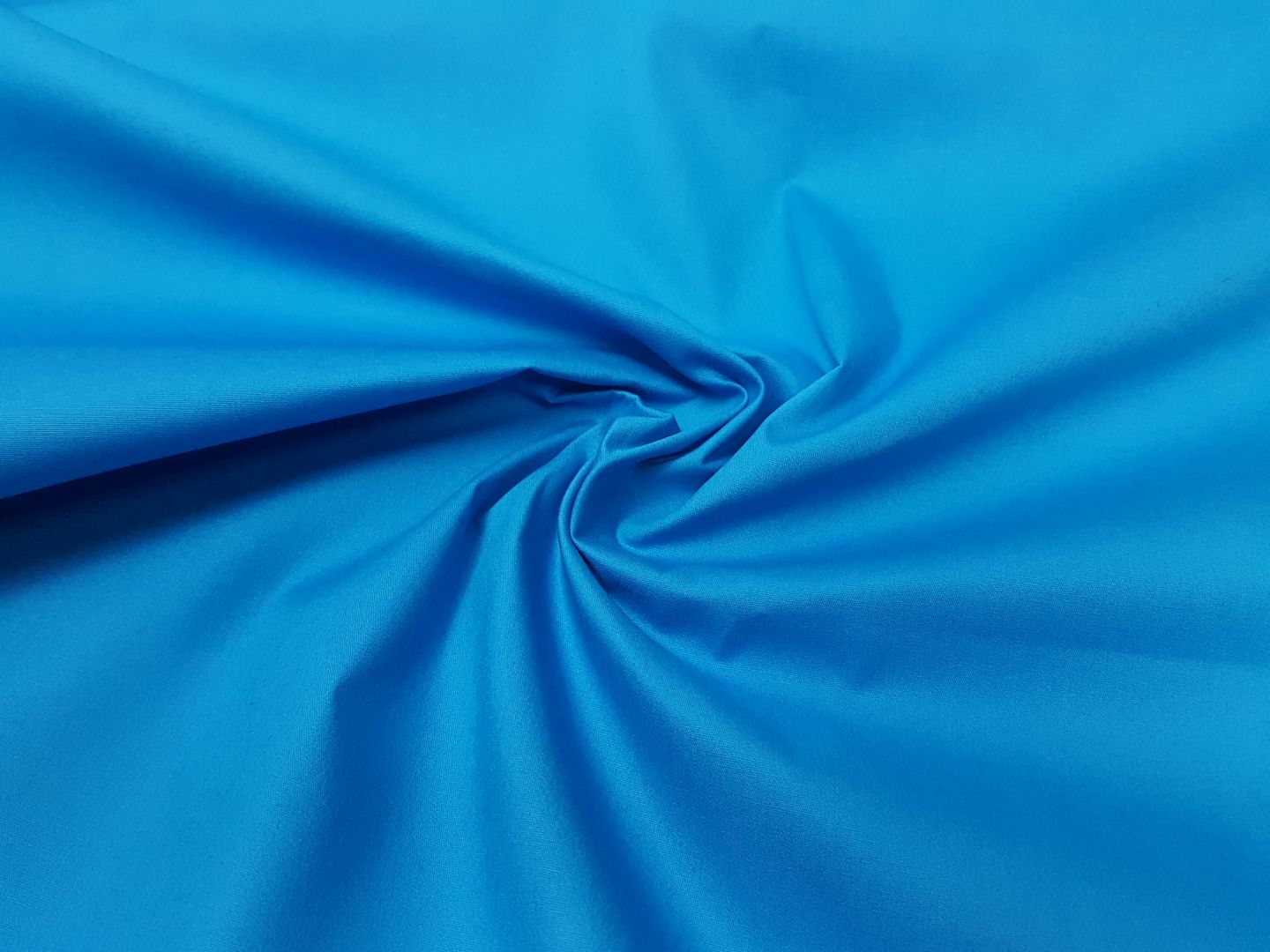 Popeline uni aqua