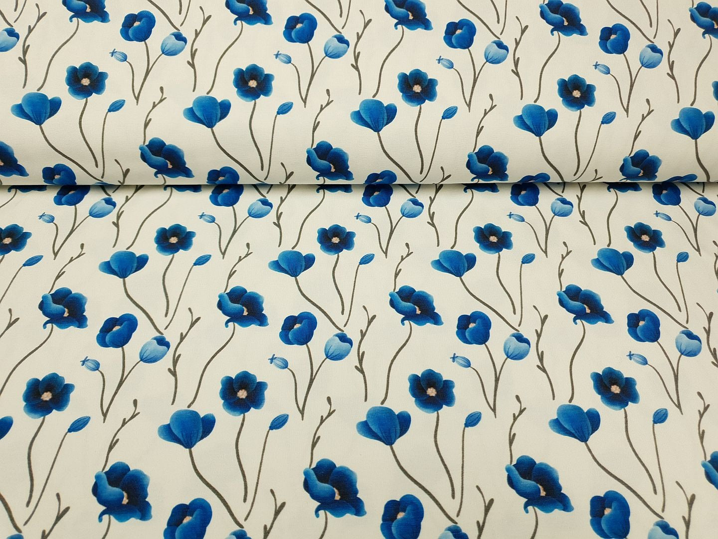 Poppy offwhite/dunkelblau/dunkelbraun